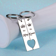 Load image into Gallery viewer, Couples Gifts for Husband Wife Boyfriend Gifts from Girlfriend Matching Keychain for Anniversary Christmas Birthday Wedding Engagement Valentine Sweetest Day Gifts for Him Her Wifey Hubby Women Men