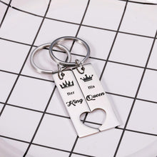 Load image into Gallery viewer, Couples Gifts for Husband Wife Boyfriend Gifts from Girlfriend Matching Keychain for Anniversary Christmas Birthday Wedding Engagement Valentine Sweetest Day Gifts for Him Her Wifey Hubby Women Men