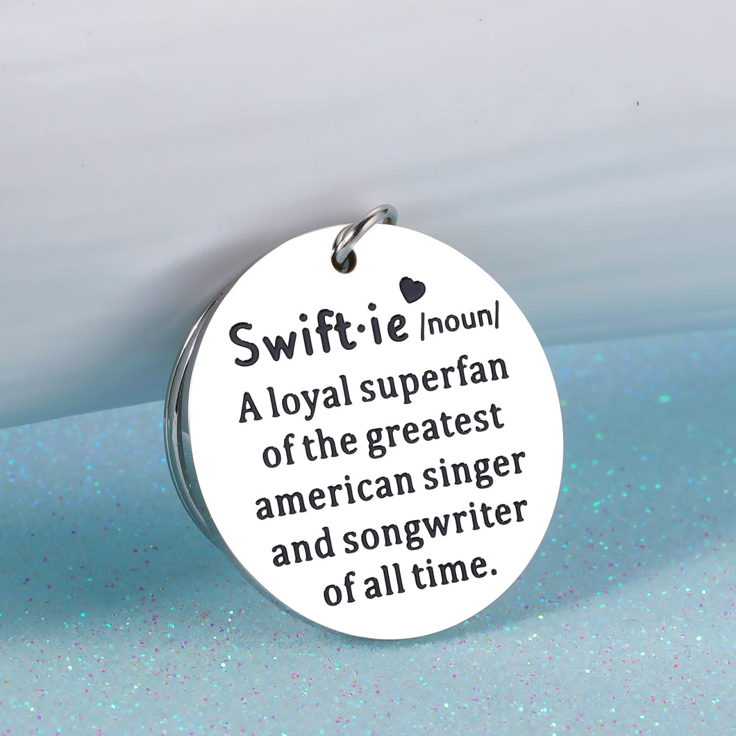 Swift Fan Gift for Swift Fans Women Men Him Her Merchandise Pop Music Lover Keychain Gift for Woman Men Stuff Swift Car Accessories Swift Lover Gift Christmas Birthday 1989 Music Lovers Gifts for Fans