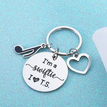 Load image into Gallery viewer, Swift Fan Keychain for Swift Fans Women Men Him Merchandise Pop Music Lover Gift for Woman Men Stuff Swift Car Accessories Swift Lover Gift Christmas Birthday 1989 Music Lovers Gifts for Fans Friends
