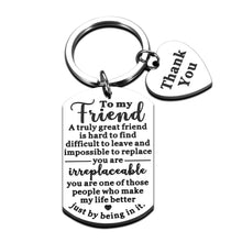 Load image into Gallery viewer, Gift for Best Friend Besties Sister Women Men Best Friendship Gift for Her Bff Christmas Birthday Gift for Friend Sentimental Keychain To My Friend Gift Thank You Gift for Friend Coworker Bestie Girls
