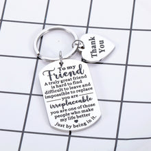 Load image into Gallery viewer, Gift for Best Friend Besties Sister Women Men Best Friendship Gift for Her Bff Christmas Birthday Gift for Friend Sentimental Keychain To My Friend Gift Thank You Gift for Friend Coworker Bestie Girls
