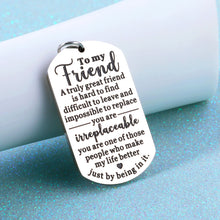 Load image into Gallery viewer, Gift for Best Friend Besties Sister Women Men Best Friendship Gift for Her Bff Christmas Birthday Gift for Friend Sentimental Keychain To My Friend Gift Thank You Gift for Friend Coworker Bestie Girls
