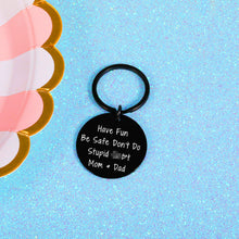 Load image into Gallery viewer, Funny Gag Gifts Don&#39;t Do Stupid Keychain Stocking Stuffers for Teens Boys Girls from Mom Dad Christmas Valentines Gifts for Teenage Daughter Son Birthday Xmas Birthday Gifts for Teen Daughter Him Her
