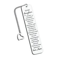 Load image into Gallery viewer, Inspirational Christmas Birthday Gifts Bookmark for Girls Daughter Kids from Mom Mum Srocking Stuffers for Teens Girls Daughter Kids Wedding Valentines Graduation Gifts for Girls Adult Daughter Women
