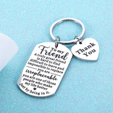 Load image into Gallery viewer, Gift for Best Friend Besties Sister Women Men Best Friendship Gift for Her Bff Christmas Birthday Gift for Friend Sentimental Keychain To My Friend Gift Thank You Gift for Friend Coworker Bestie Girls
