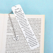 Load image into Gallery viewer, Friend Gifts Bookmark for Friends Besties Girls Friendship Gifts for Women Friends Stocking Stuffers Birthday Christmas Valentines Gifts for Women Men BFF Sentimental Appreciation Gift for Friends
