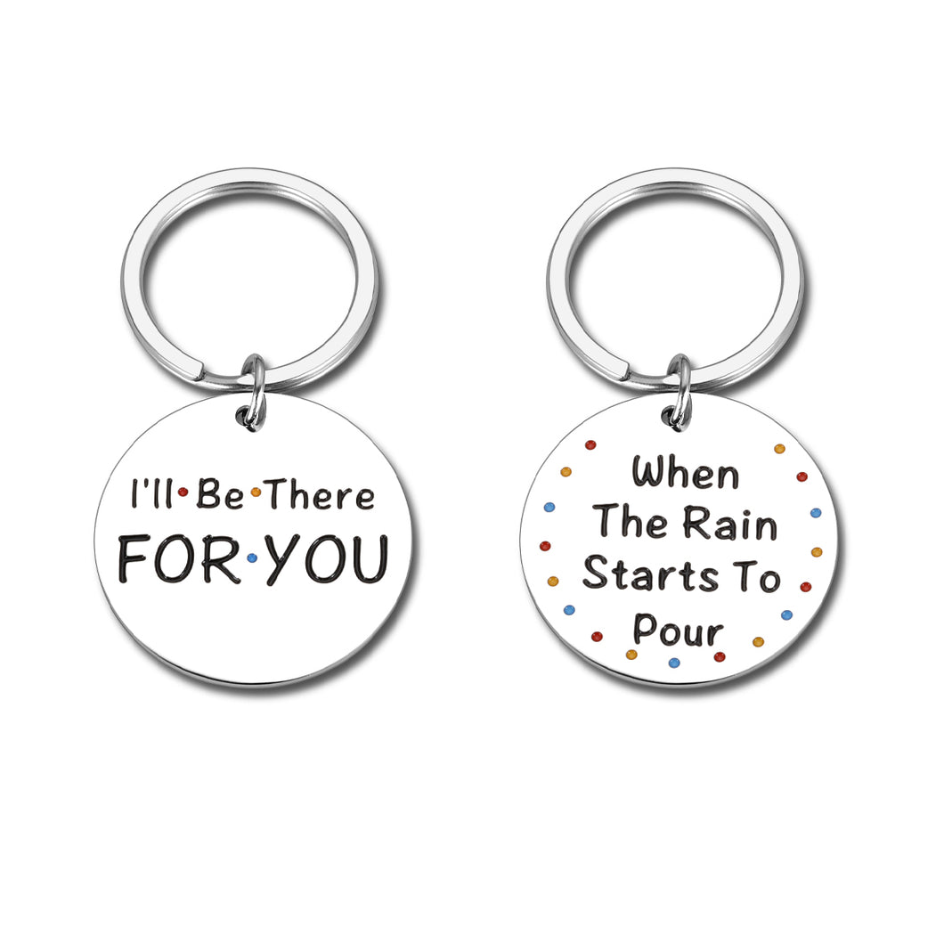 Best Friend Keychain Gifts for Women Men Inspired Friends TV Show Gift for Boyfriend Husband Wife Girlfriend BFF Couples Friendship Gifts Birthday Appreciation Christmas Jewelry Double-side Keyring