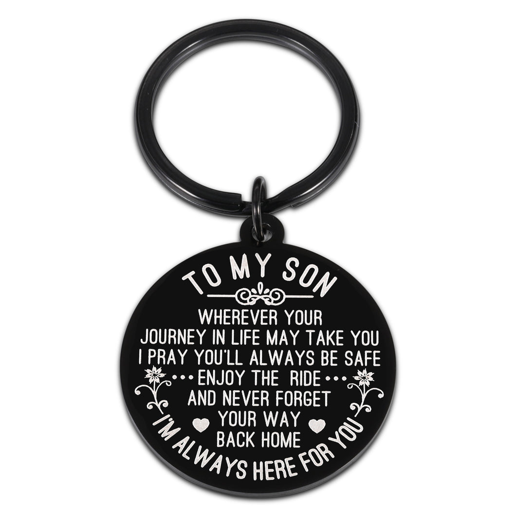 Inspirational Keychain Gift to Son from Mom Dad Birthday Gift to Him Men