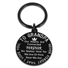 Load image into Gallery viewer, Grandpa Keychain Gifts Special Granddad Keyring to Grandfather from Grandson Granddaughter Grandkids Birthday Retirement Christmas Appreciation Present for Him Men I Love You Gift
