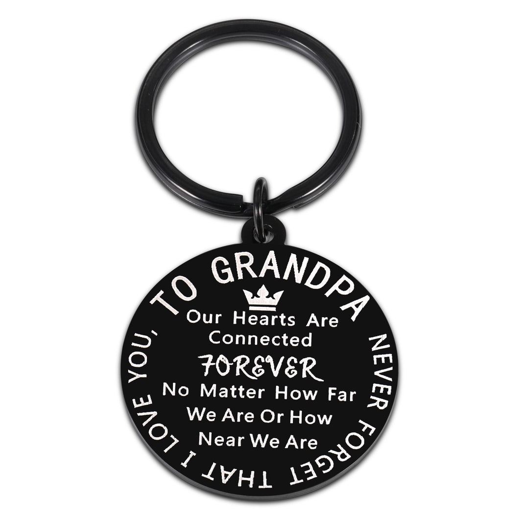 Grandpa Keychain Gifts Special Granddad Keyring to Grandfather from Grandson Granddaughter Grandkids Birthday Retirement Christmas Appreciation Present for Him Men I Love You Gift