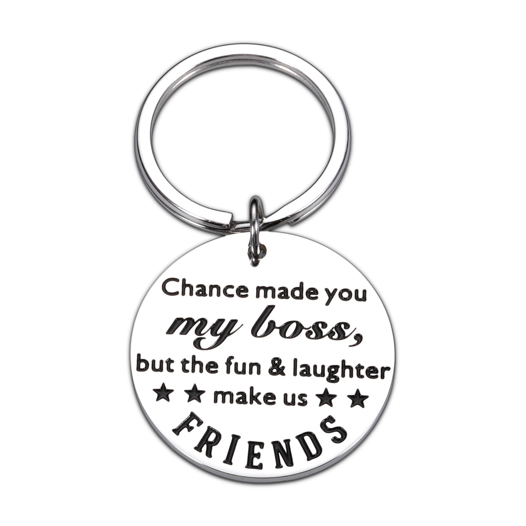 Boss Appreciation Gift Leader Retirement Birthday Keychain Gift for Mentor Manager Thank You Gifts Colleague Leaving Going Away Farewell Present Christmas Keyring Gift for Women Men Him Her