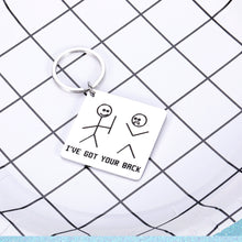 Load image into Gallery viewer, Funny Best Friend Gifts Keychain for Friends BFF Besties Brother Sister Daughter Son Companion I Got Your Back Stick Figures for Women Men Christmas Birthday Valentine Graduation Stocking Stuffers
