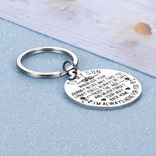 Load image into Gallery viewer, Inspirational Keychain Gifts for Son from Mom Dad Sweet Birthday Wedding Anniversary for Teen Boys Graduation Christmas Gifts for Him Men Step Son Fathers Day
