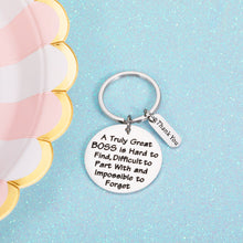 Load image into Gallery viewer, Boss Day Thank You Gifts Keychain Leader Appreciation Gift for Mentor Manager Colleague Leaving Going Away Farewell Present Retirement Birthday Christmas Keyring for Women Men Boss Lady Gift for Him Her
