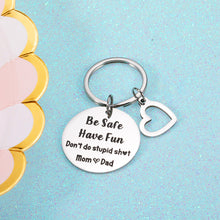 Load image into Gallery viewer, Funny Don&#39;t Do Stupid St Christmas Gifts for Son Teens from Mom Stocking Stuffers for Daughter Son Valentines Wedding Graduation Birthday New Driver Gift for Him Her Women Men Boys Girls Keychain
