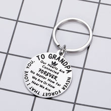 Load image into Gallery viewer, Grandpa Keychain Gifts from Grandson Granddaughter Father’s Day Birthday Christmas Gifts for Grandfather
