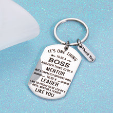 Load image into Gallery viewer, Boss Appreciation Gift Leader Retirement Birthday Keychain Gift for Mentor Manager Thank You Gifts Colleague Leaving Going Away Farewell Present Christmas Keyring Gift for Women Men Him Her
