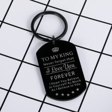 Load image into Gallery viewer, to My Man Valentines Birthday Christmas Gifts for Boyfriend Husband Men Groom Couples I Love You Keychain from Girlfriend Wife Bride Anniversary Wedding Father’s Day Pendant Jewelry Gifts for Him
