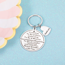 Load image into Gallery viewer, Boss Thank You Keychain Gifts Leader Appreciation Gift for Mentor Manager Colleague Leaving Going Away Farewell Present Retirement Birthday Christmas Keyring for Women Men Boss Day Gift for Him Her
