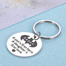 Load image into Gallery viewer, Dad Birthday Keychain Gifts from Son Daughter to Daddy Father Christmas Valentine Gift for Stepdad New Dad to Be Husband from Kids Stepdaughter Wife Father of The Bride Wedding Presents Men Him
