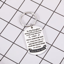 Load image into Gallery viewer, Daughter Gift from Mom Dad Inspirational Keychain for Teen Adult Girl Women Sweet Birthday Christmas Graduation Gift for Her Women Step Daughter from Stepmom Stepdad Coming of Age Gift
