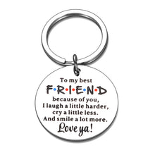 Load image into Gallery viewer, Best Friend Keychain Gifts Friend Appreciation Gifts for Women Birthday Christmas Gifts for Soul Sister Teen Girls Friendship Present Idea for Bestie BFF Coworker Roommate
