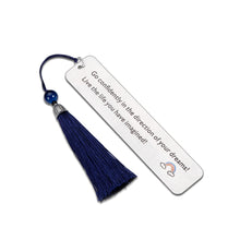 Load image into Gallery viewer, Inspirational Bookmark Gifts with Tassel for Women Men Book Lovers Birthday Appreciation Christmas Gifts Bookmark to Son Daughter from Mom Dad Class Graduation Present for Her Him
