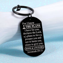 Load image into Gallery viewer, Religious Inspirational Keychain Gifts for Him Her Christian Believer 2021 Graduation Jewelry to Daughter Son From Dad Mom Birthday Appreciation Christmas Present for Men Women Friend Classmates
