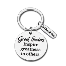 Load image into Gallery viewer, Leaders Appreciation Gifts Keychain Boss Coworker Office Gift for Men Women Leader Mentor Coach Supervisor Retirement Manager Nurse Gift Christmas Stocking Stuffer
