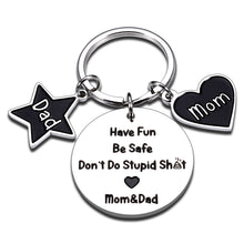 Load image into Gallery viewer, Valentine Gift for Teen Girl Boy Funny Keychain for Young Son Daughter Graduation Gift Ideas Humor Gag Gifts from Mom Dad Sarcasm Mother to Kids Don’t Do Stupi St Poop 16 18 Birthday Gift for Him Her
