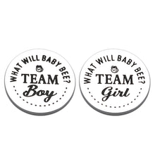 Load image into Gallery viewer, Fun New Baby Gender Decision Coin Pregnancy Announcement Gift for New Parent Mom Dad First Time Daddy Mommy Baby Shower Gift Gender Reveal Ideas for Mum Dad to Be Double-Sided Team Boy Team Girl
