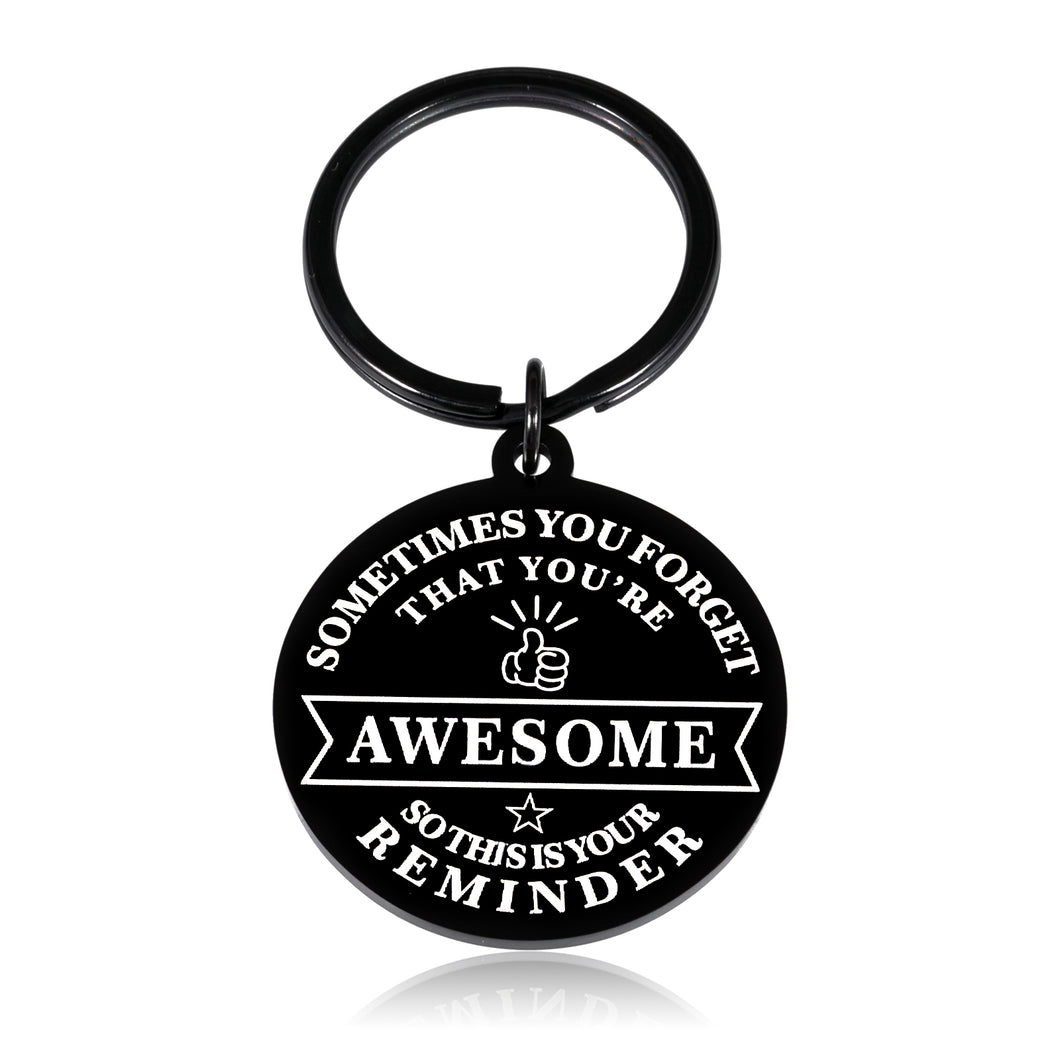 Inspirational Gift for Women Men, Happy Birthday Gift to Son Daughter from Dad Mom Christmas Keychain Gifts for Friend BFF Boys Girls Student Graduation Thinking Of You Gift Thanksgiving Key Chain