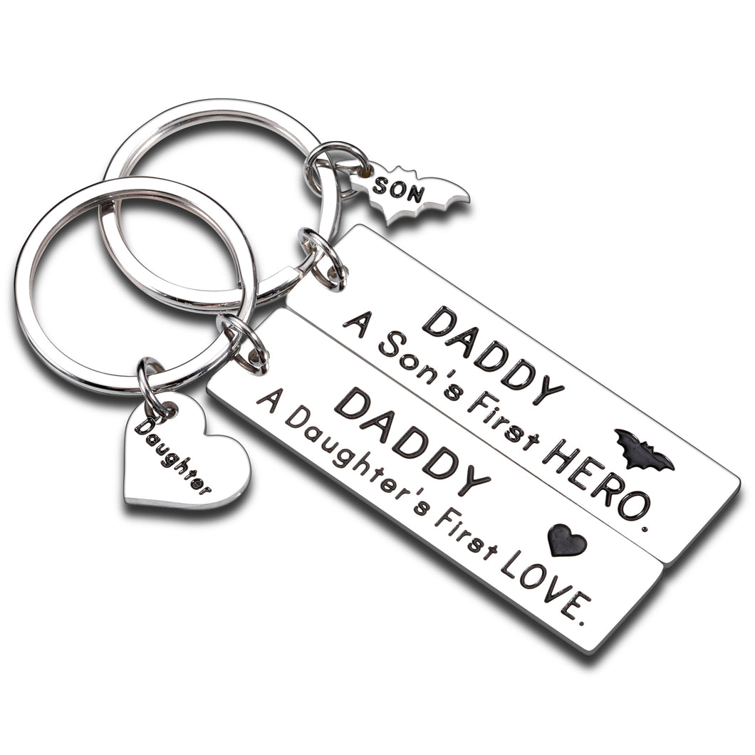 Dad Gift from Son Daughter Funny Keychain for Dear Daddy Father Stepdad Christmas Birthday Father's Day Meaningful Gift for Him Men Wedding Gift for Husband Father of the Bride Father-in-law