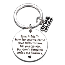 Load image into Gallery viewer, Graduation Gifts for Him Her Class of 2022 Seniors Students Keychain Graduation Gifts for Daughter Son from Dad Mom Christmas Birthday Gift for Girl Boy
