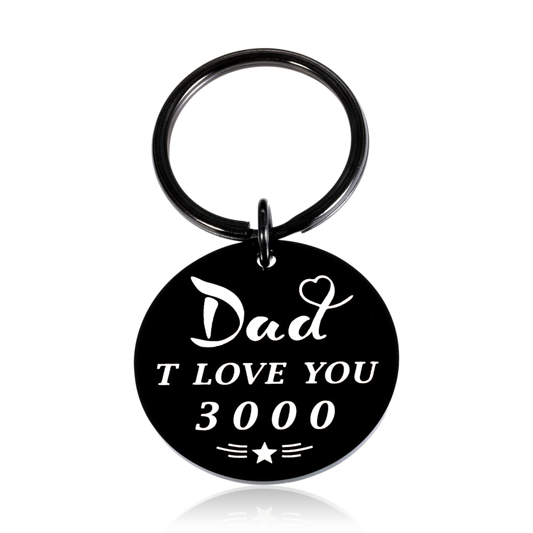 Dad Gifts from Son Daughter, Father's Day Birthday Gift Keychain for Daddy Papa Father-in-law, Wedding Christmas Promotion Gift for Bonus Dad Stepdad from Girls Boys, Dad I Love You Gift Farewell