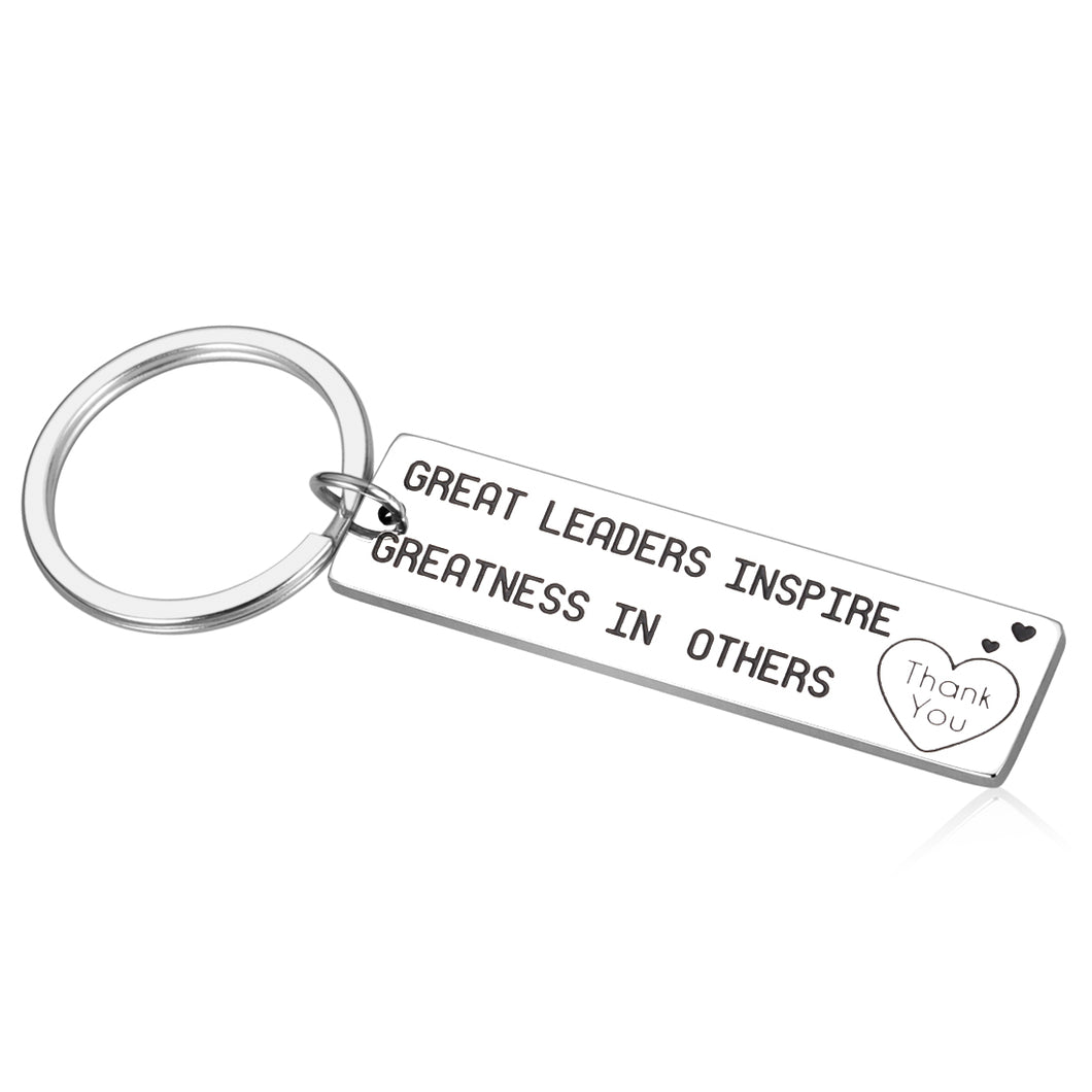 Boss Appreciation Gifts Keychain Leader Thank You Gift for Mentor Manager Colleague Leaving Going Away Farewell Present Retirement Birthday Christmas Keyring for Women Men Boss Day Gift for Him Her