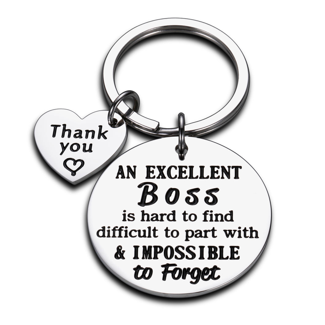 Boss Gifts Keychain for Christmas Men Women Appreciation Coworker Leader Mentor Coach Supervisor Retirement Manager Nurse Thank You Leaving Going Away Gifts Stocking Stuffer