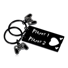 Load image into Gallery viewer, Boyfriend Gifts from Girlfriend Valentines Day Gift for Him Funny Gamer Player 1 Player 2 Matching Keychain for Couple to My Man Husband Fiance Gift from Wife Fiancee Valentine Birthday Anniversary
