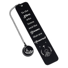 Load image into Gallery viewer, Inspirational Bookmark Gift for Women Men A Court of Thorns and Roses Merchandise Book Mark for Acotar Fans Book Lovers Reader Birthday Christmas Nice Gift for Female Male Friends 1 PCS Double-Sided
