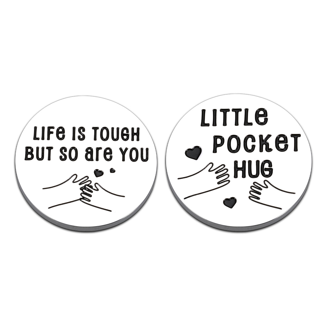Pocket Hug Token for Son Daughter from Mom Dad Birthday Get Well Soon Gifts for Women Men Social Distancing Love Gift Miss You Note Double-Sided Inspirational Gifts for Him Her Valentine's Day Gift