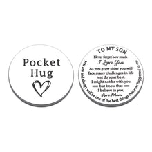 Load image into Gallery viewer, Christmas Gifts for Son from Mom Stocking Stuffers to My Son Xmas Gifts for Son in Law Men from Mom Dad Valentines Wedding New Driver Gift for Boy Kids 16 18 21 Birthday Gifts for Teen Him Pocket Hug
