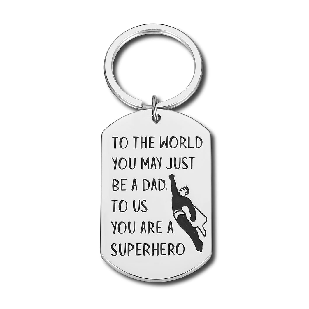 Fathers Day Gifts Dad Birthday Keychain for Daddy Papa Step Dad From Daughter Son Wife Kids Christmas Wedding Anniversary Gift for Men Him